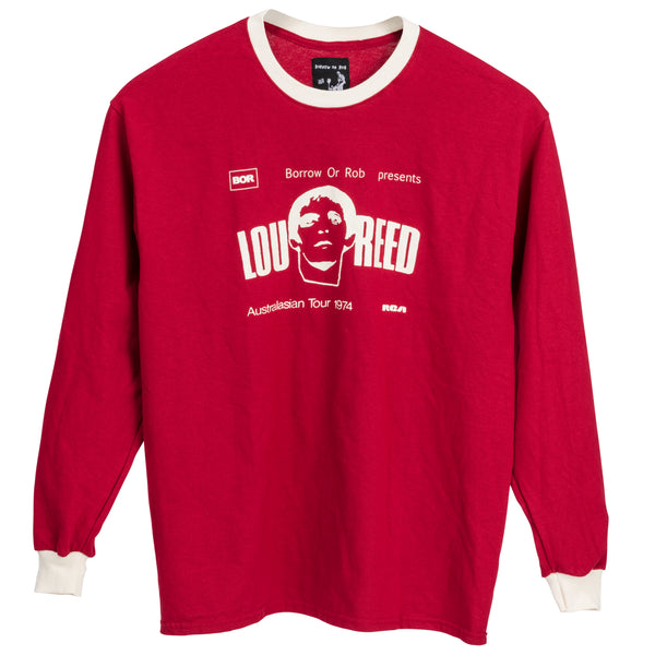 LOU REED LONG SLEEVE T-SHIRT RED/WHITE