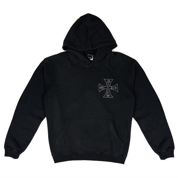 DIAMOND BIKER HOODED SWEATSHIRT